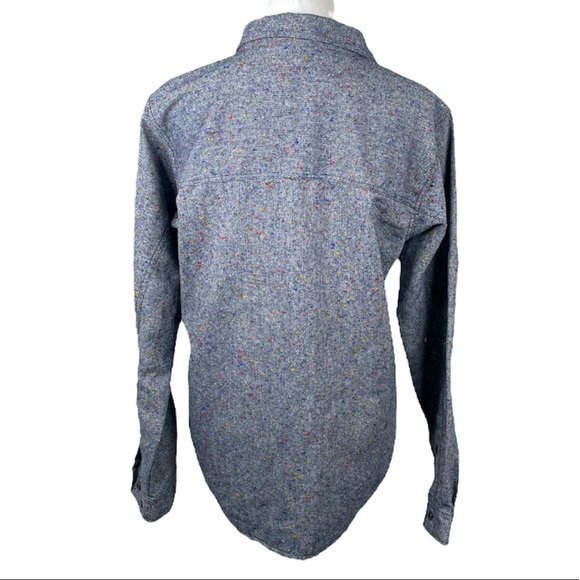 Columbia Wool Button Down Shirt Blue and Multi Color Size Small - Picture 5 of 9